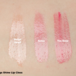 NYX Mega Shine Gloss Swatch - Beige Pearl, Salsa, Tea Rose